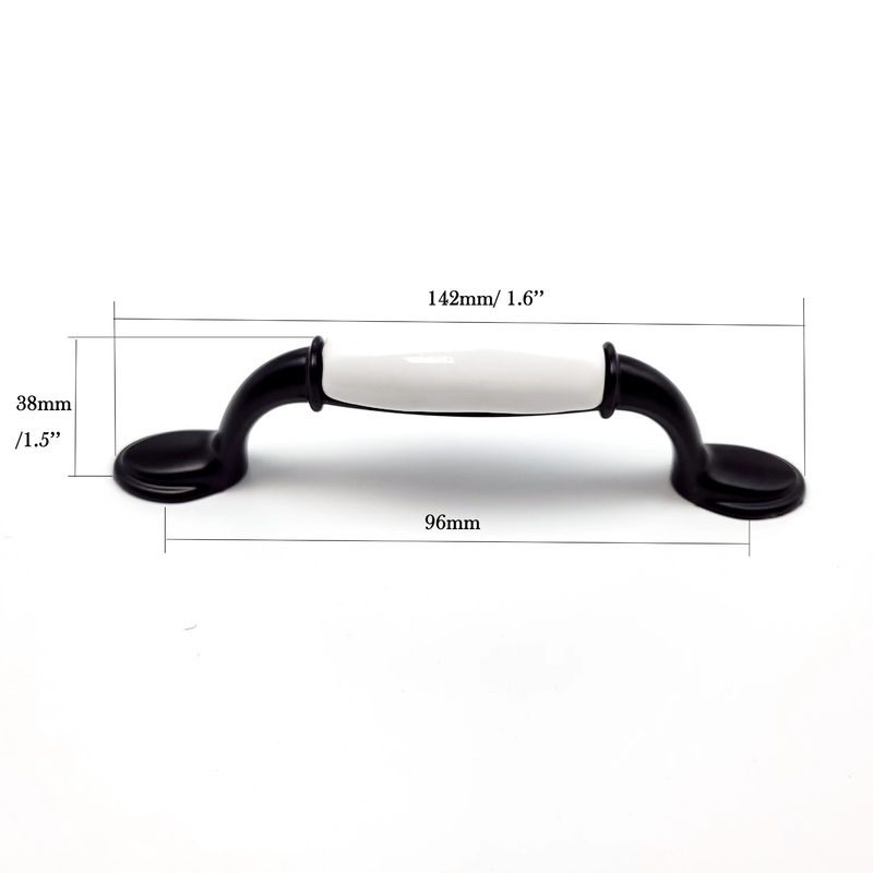 Manopola d'annata del cassetto della ceramica bianca in lega di zinco della maniglia dell'OEM 142mm