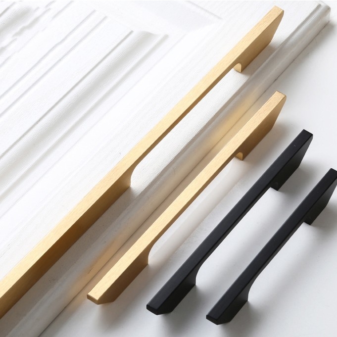 decorazione nera dell'oro delle maniglie lunghe di alluminio del guardaroba di 192mm per il gabinetto