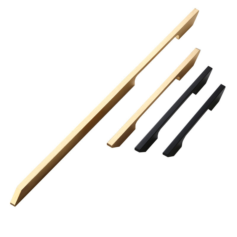 decorazione nera dell'oro delle maniglie lunghe di alluminio del guardaroba di 192mm per il gabinetto