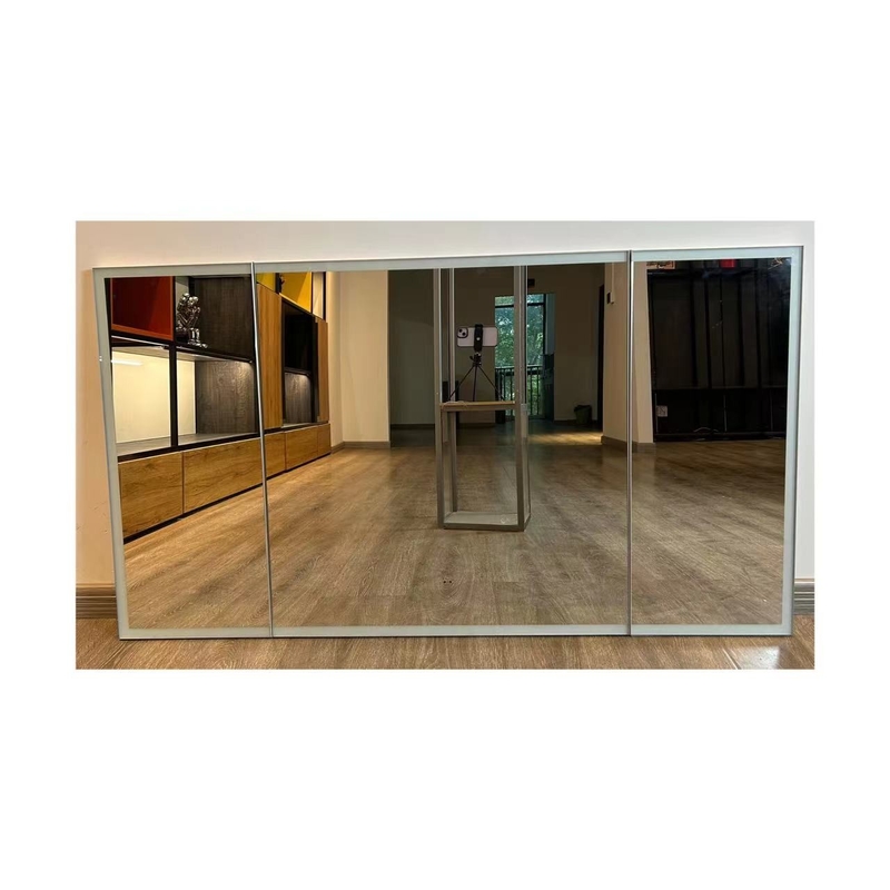 Porta armadio specchio intelligente con frigorifero tutte le luci LED in alluminio toccare aperto luci smogging