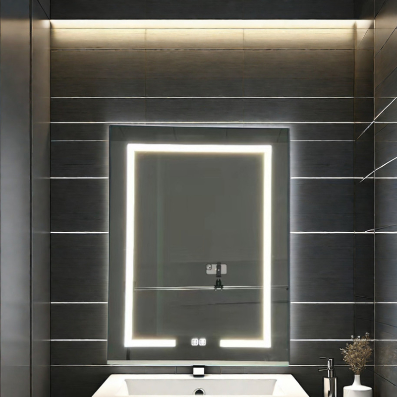Fabbrica all'ingrosso Elegante Armadio Doccia Grande Specchio Illuminato Bagno Smart LED Armadio Specchio Specchio In alluminio