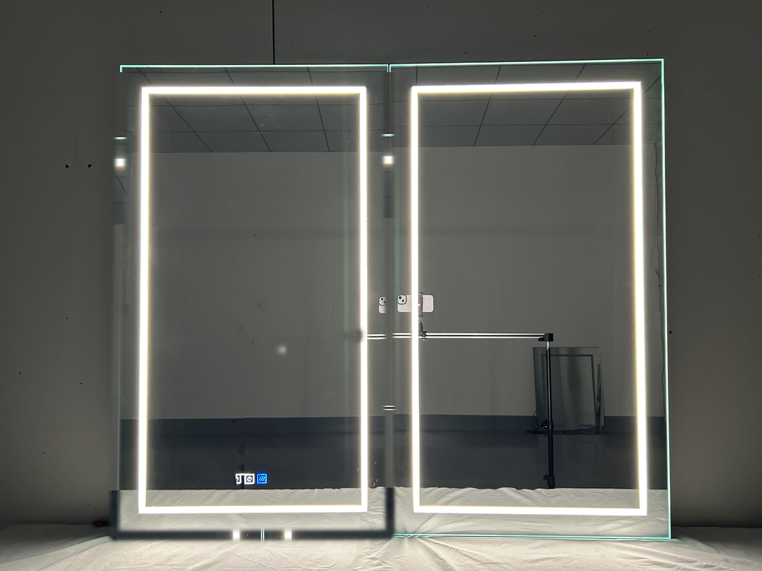 Fabbrica all'ingrosso Elegante Armadio Doccia Grande Specchio Illuminato Bagno Smart LED Armadio Specchio Specchio In alluminio