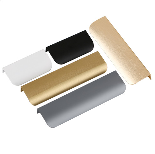 Racyle semplice porta sigillato bordo lungo armadio manico porta all'ingrosso invisibile lato montato armadio porta cassetto oro manico