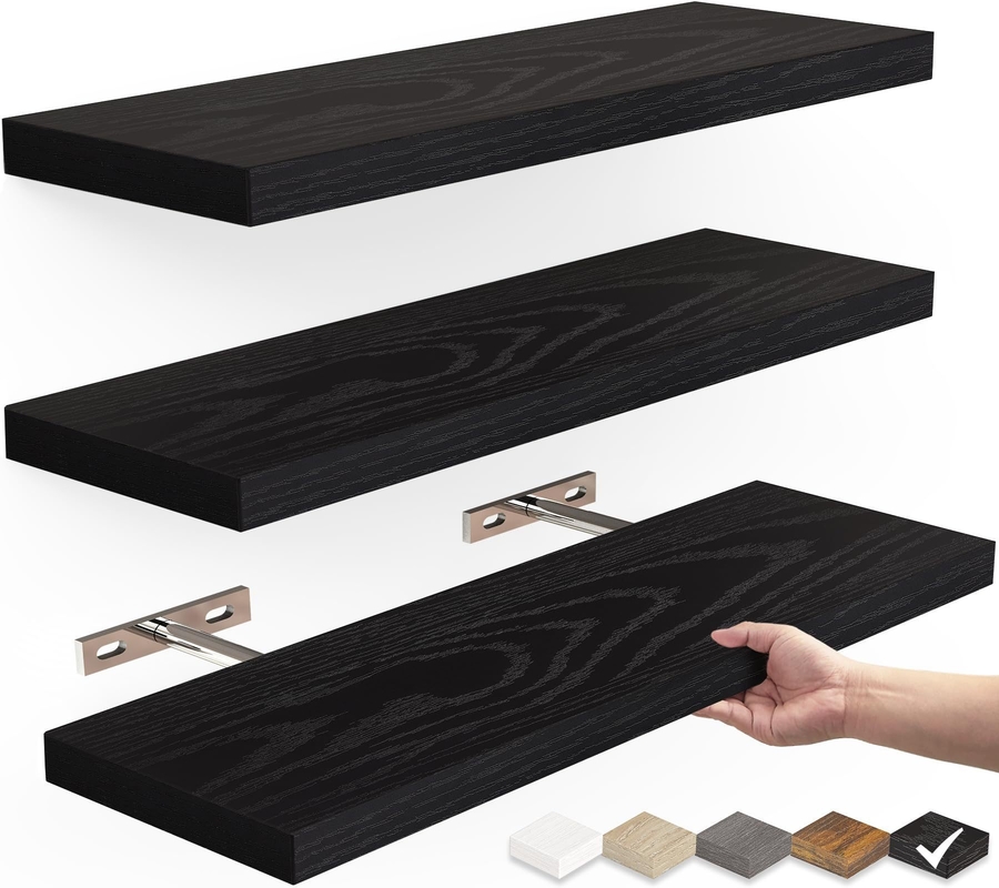 Mensola di parete in legno bianco Mensola galleggiante per cucina Mensola da parete per la casa