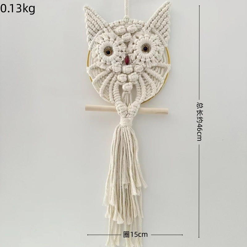 Prodotti bianchi Nome Tappeto di corda di cotone moderno Decorazione murale