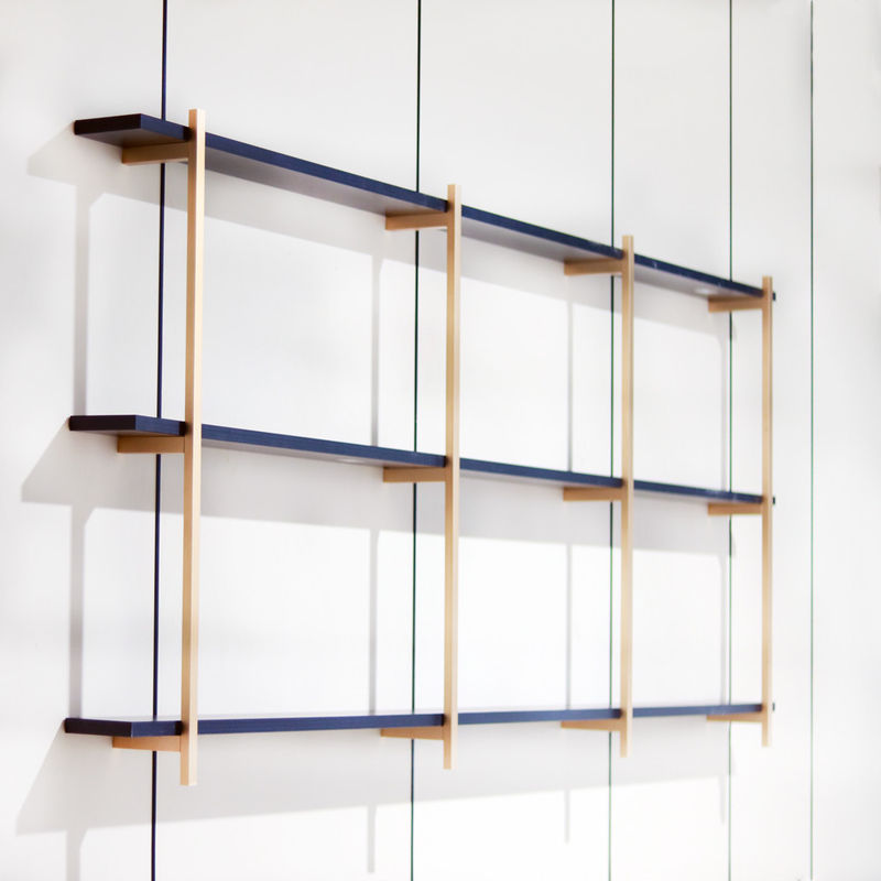 SGS scaffale 820mm della parete della struttura del metallo dell'alluminio dell'oro di 3 strati per la decorazione domestica