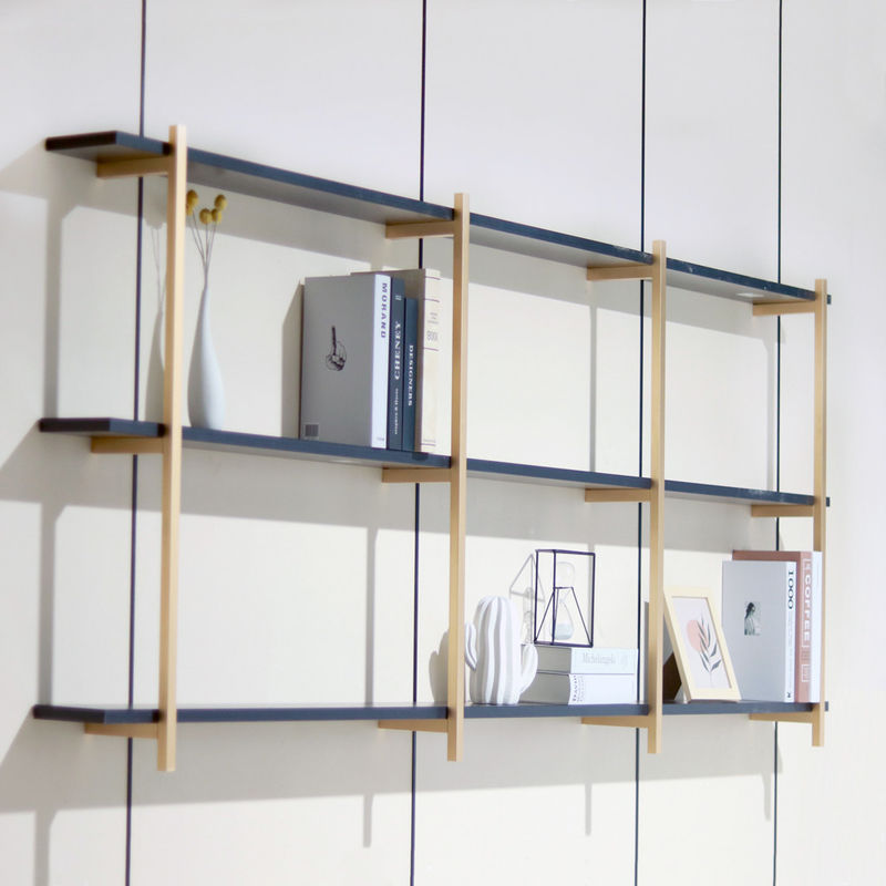 SGS scaffale 820mm della parete della struttura del metallo dell'alluminio dell'oro di 3 strati per la decorazione domestica