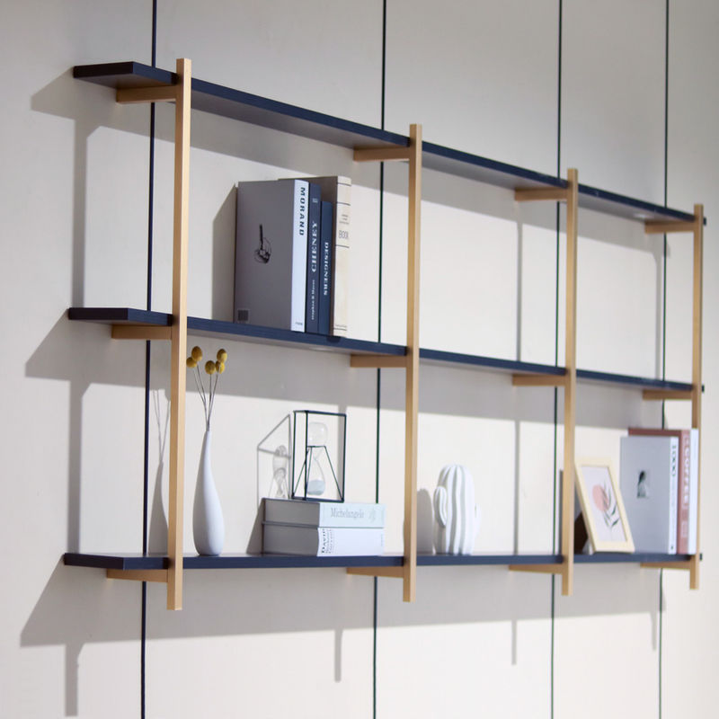 SGS scaffale 820mm della parete della struttura del metallo dell'alluminio dell'oro di 3 strati per la decorazione domestica