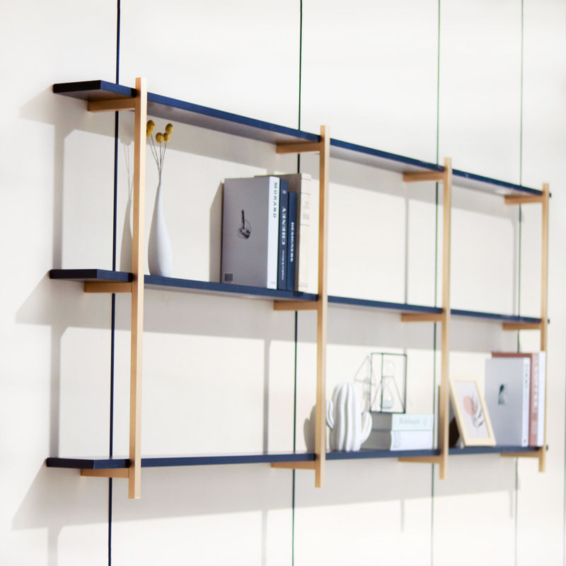 SGS scaffale 820mm della parete della struttura del metallo dell'alluminio dell'oro di 3 strati per la decorazione domestica