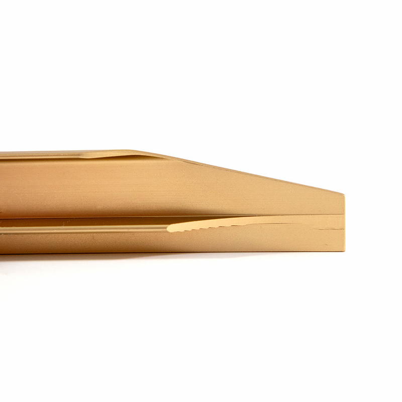 L'oro J modella le tirate che di alluminio del bordo il dito moderno del Governo tira il metallo per la biblioteca